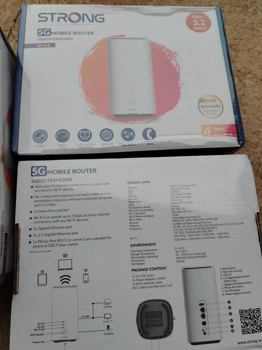 Strong Wireless 5G Router Wi-Fi 6 cu 2 Porturi Ethernet