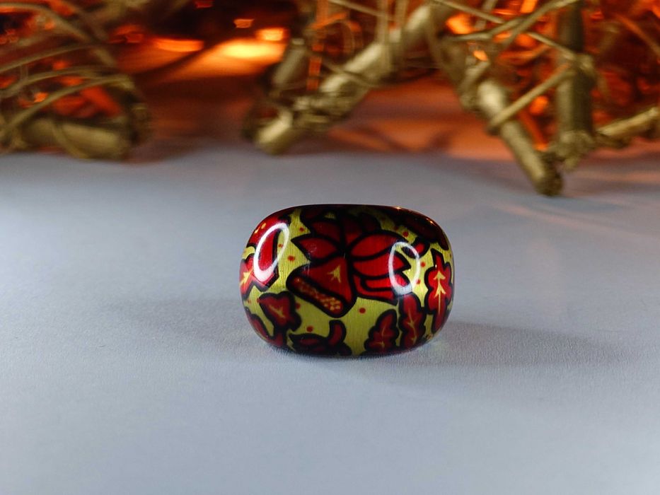 Inel argint cu email colorat – mărimea EU 54.5