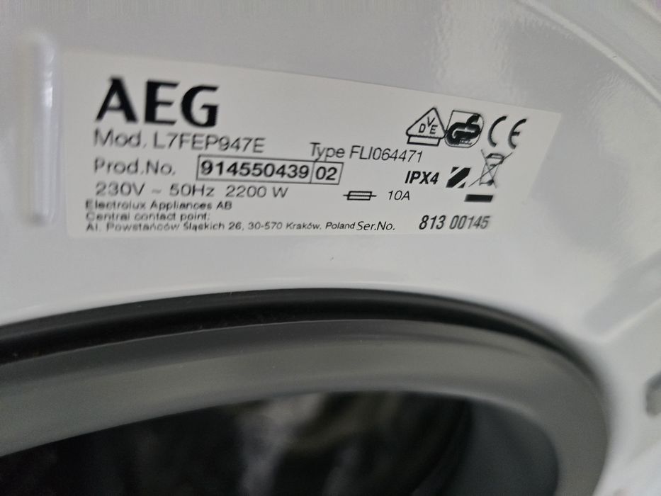 А+++ Инверторна пералня с пара Aeg 9 кг Series 7000
