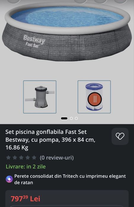 Piscina BESTWAY 3,96X84cm