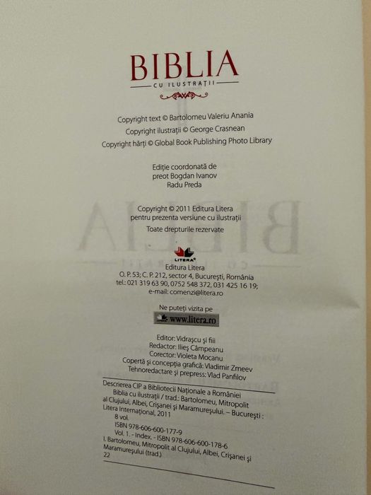 set complet Biblia cu ilustrații -ortodoxa (pachet Jurnalul Național)