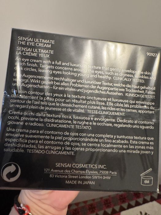 Sensai crema pentru ochi, 15 ml, sigilata