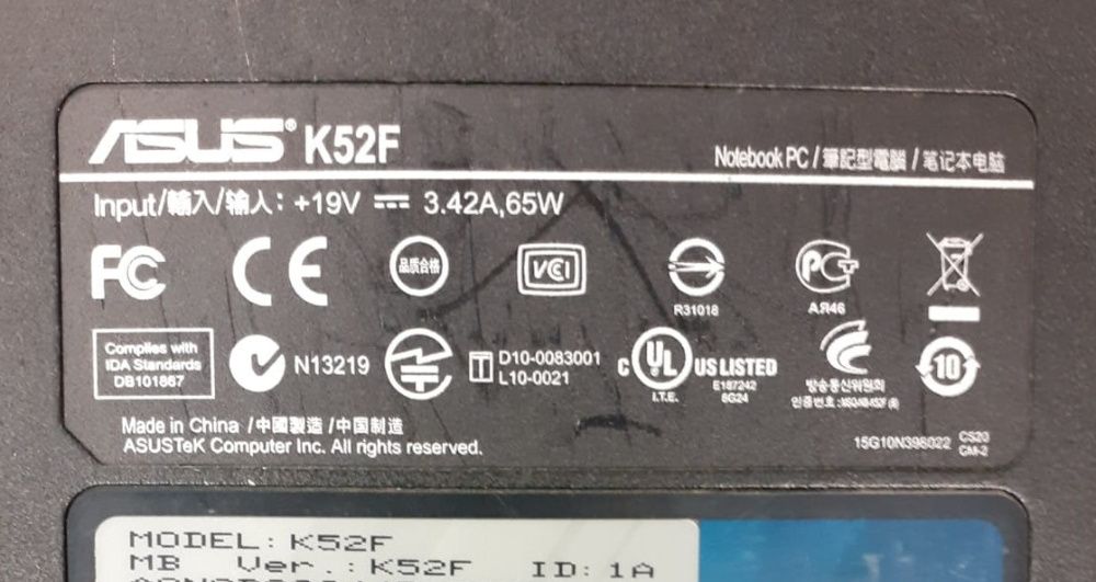 Dezmembrez  Asus X543UA, X54C, K52F, X552V, K50IN, X51RL