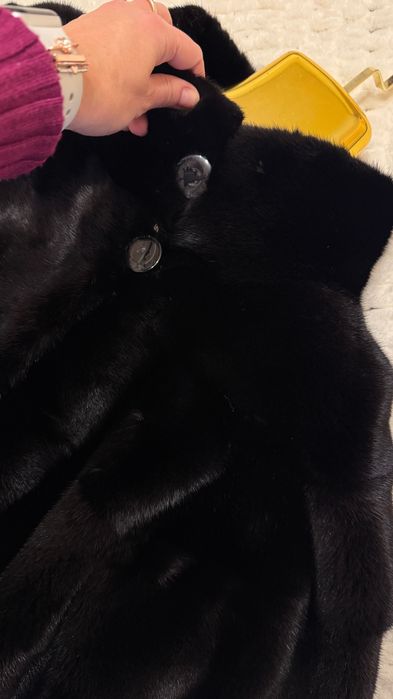 #147 Късо палто от норка.Blackglama.Визон.Естествена кожа с косъм.