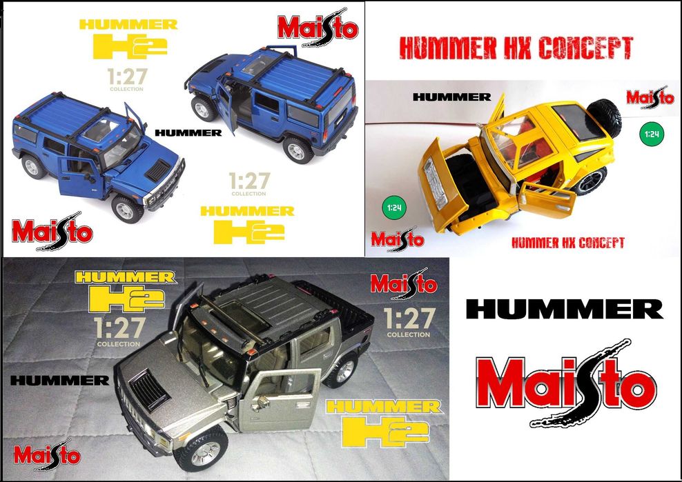 Метални Колички HUMMER Maisto 1:24 - 1:27