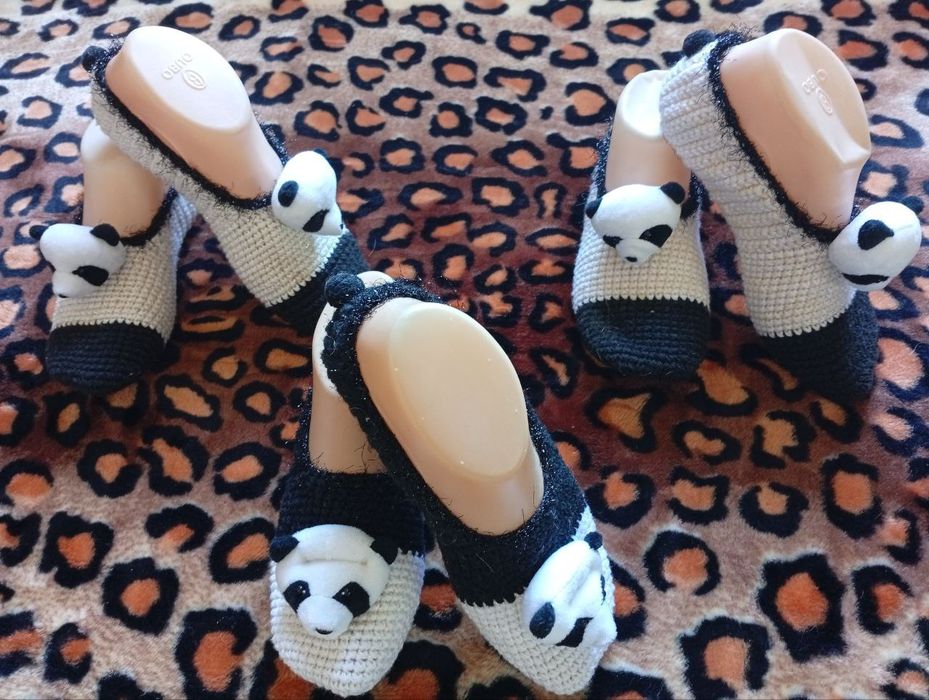 Теплые тапочки Панда