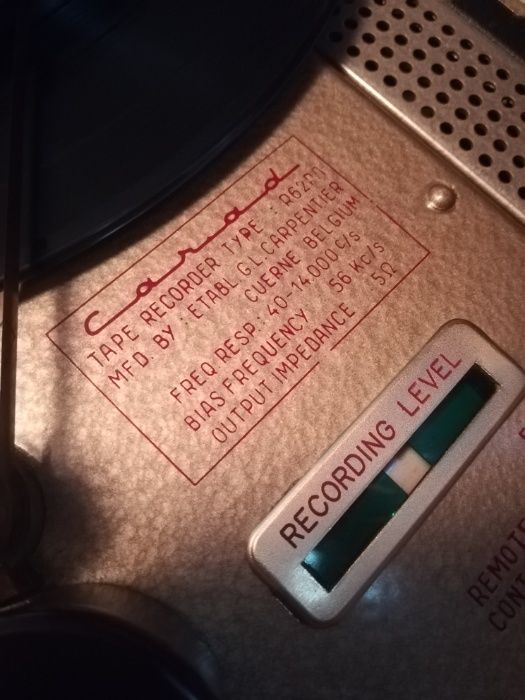 ART#2. magnetofon = CARAD R 62PA/Professional = Tube R'2'R/19-38 cm/s