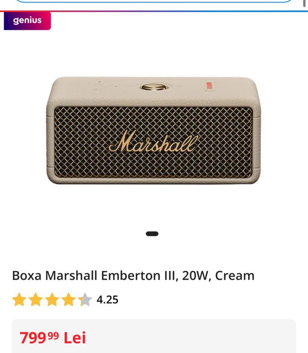 Marshall Emberton III,(2025) SIGILAT, cream si black, sigilate