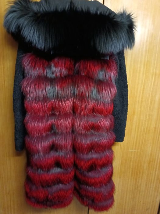 Палто от лисица естествен косъм