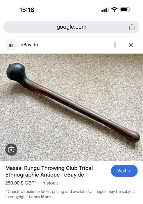 Bata traditionala a tribului Maasai - MAASAI RUNGU colectie bar pub