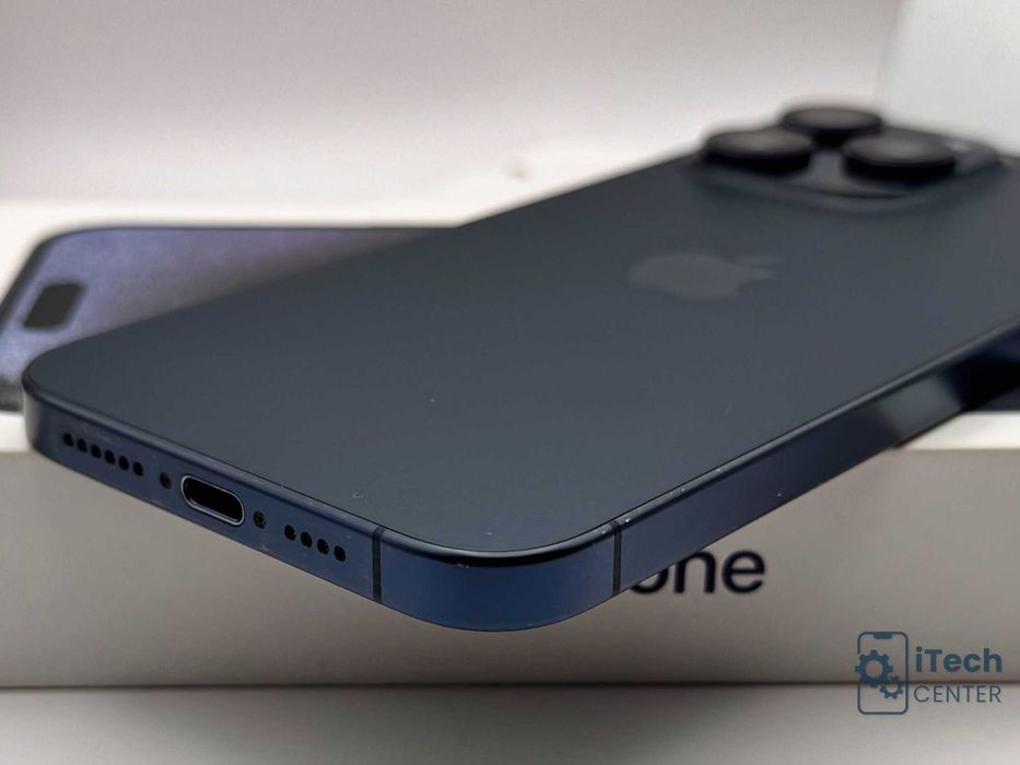 iPhone 15 Pro MAX, Blue, 256GB, 100% батерия, КАТО НОВ, 1г. ГАРАНЦИЯ!