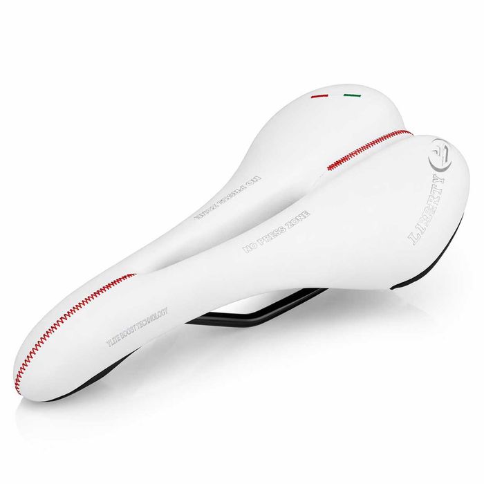 Седалка за велосипед Selle Monte Grappa Liberty, бяла, Made in Italy