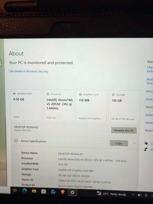 Lenovo Yoga Book YB1-X91L Windows 10 + Real Pen, husă și foi Create Pad