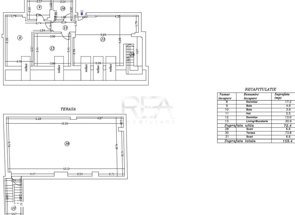 Penthouse cu terasa rooftop Matei Voievod