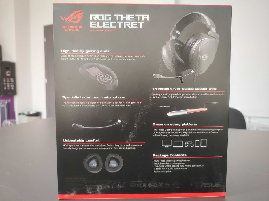 ROG Theta Electret - Висок клас геймърски слушалки