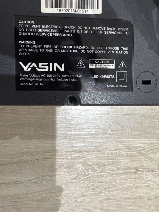 Телевизор YASIN 40 дюймов