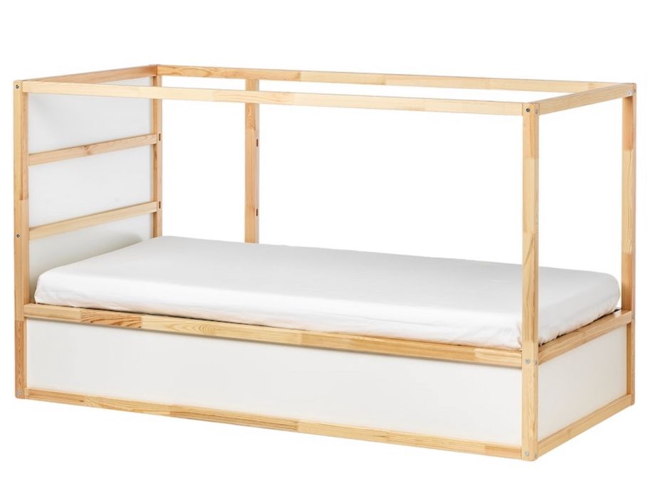 Pat reversibil, alb/pin, 90x200 cm