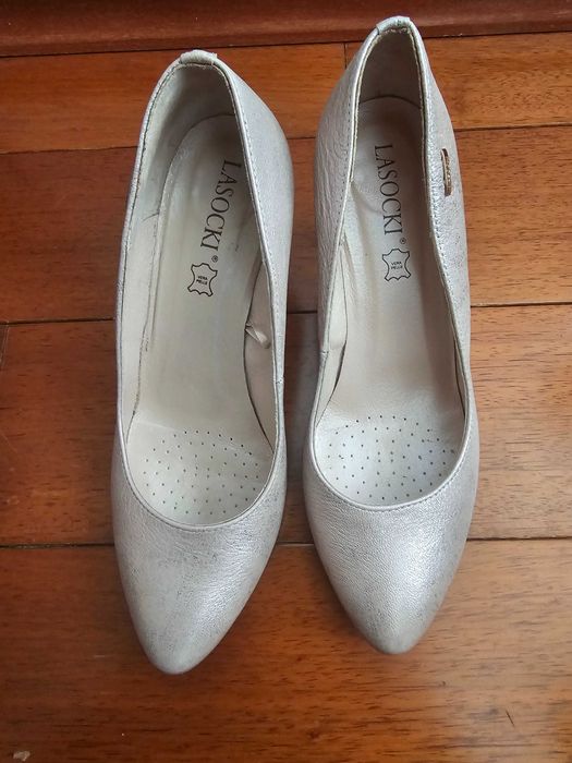 Pantofi eleganți din piele naturală roz pal sidef 37,5