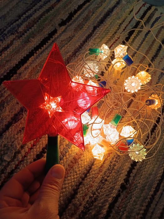 Instalatie veche pom de iarna, de craciun, perioada comunista RSR