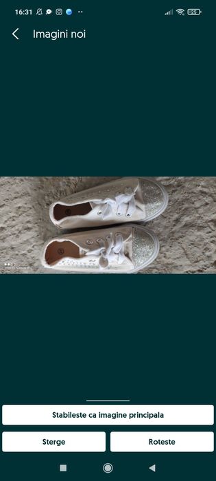 Teneși din pânza fetite, masura 28