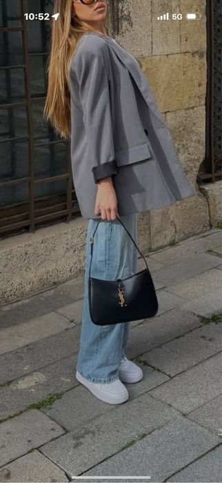 Ysl черна кожена чанта