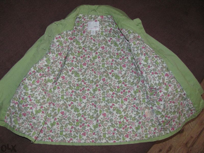 2бр. зелено пролетно-есенно палто/тренч на Next за 5-6 г и 7-8 г