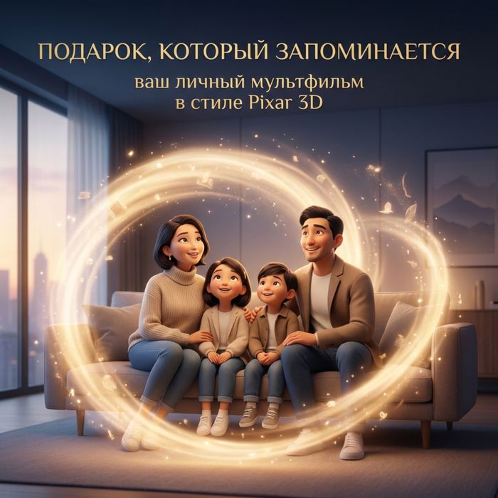 Персональный подарок по вашей истории и фото в стиле мультфильма