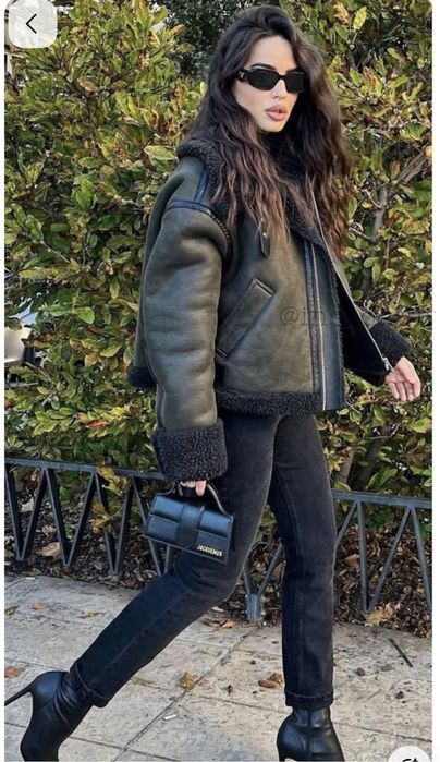 H&m дубленка стильная S