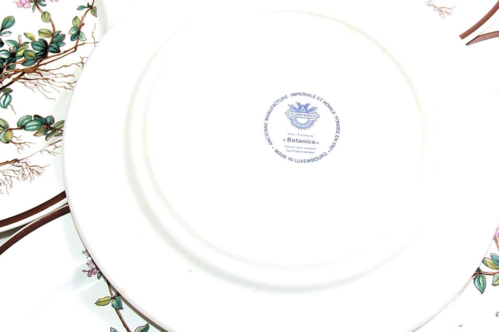 Set 10 Farfurii Botanica Villeroy & Boch pictate flori de cimbru, NOU