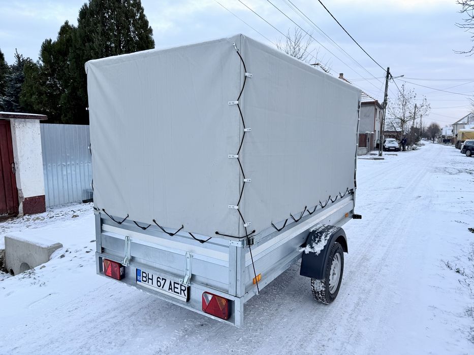 Închiriez remorcă cu prelată 750 kg | 2600×1350 | Permis B | Biharia