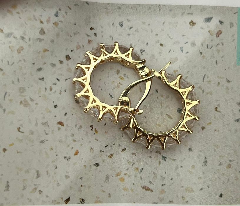 Vând cercei Argint 925 suflat cu aur 14k