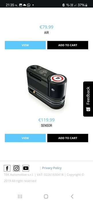 Компресор компресорче за въздух авариен комплект Фиат 500 500Х 500L