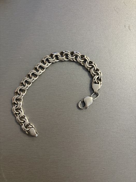 Сребърни бижута - синджир, 3 гривни и кръст