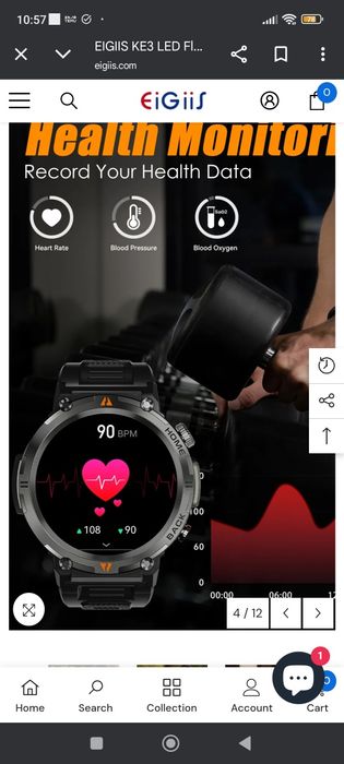 Smartwatch Eigiis ke3 antishock NOU!