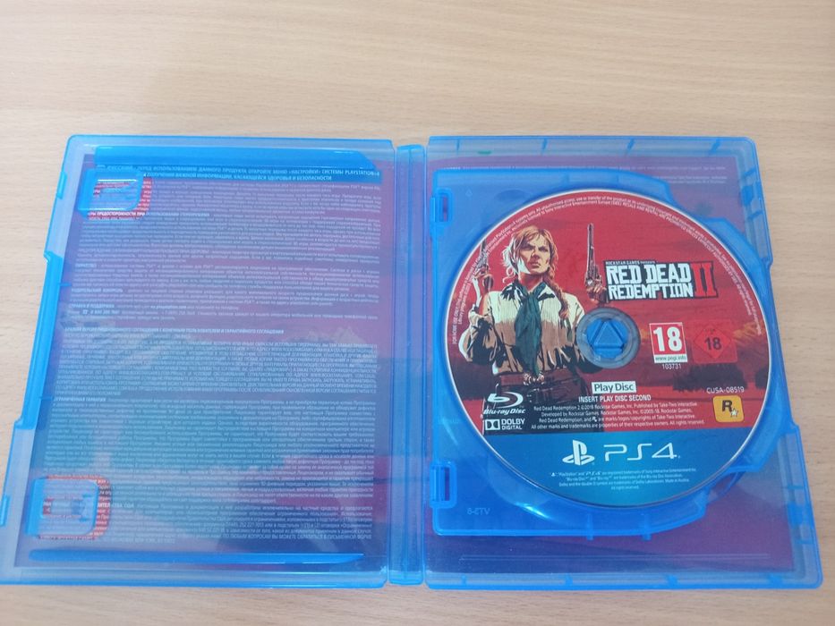 Продам диск от пс4 Red dead redemption 2