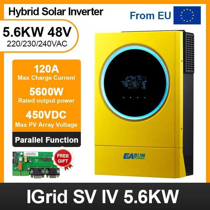Invertoare EASUN Sv4 5.6kW hibrid - SIGILAT