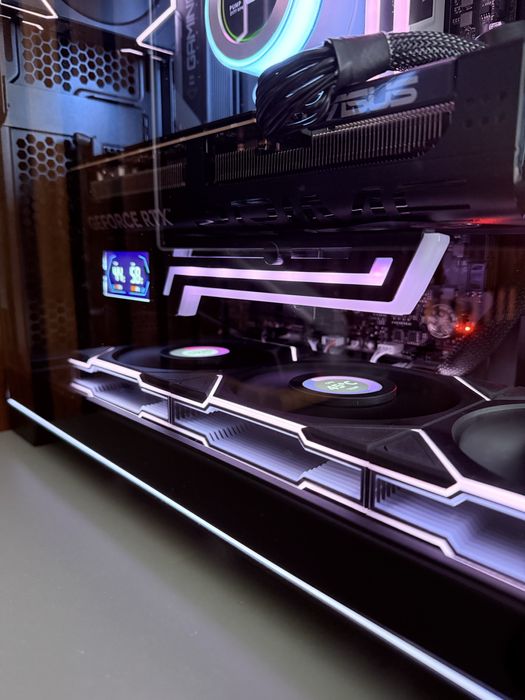 Suport gpu cu display + display secundar pc laptop gaming cpu