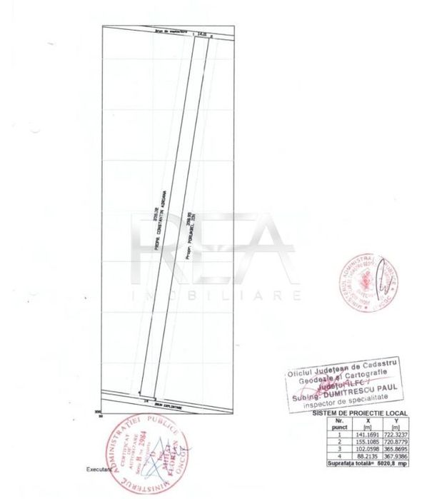 Teren pretabil constructii industriale Drum intre Tarlale