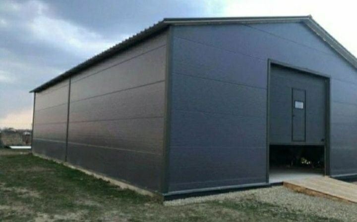 Vand garaj pe structura metalica este de 20×12×5 ezte din stâlpi din I