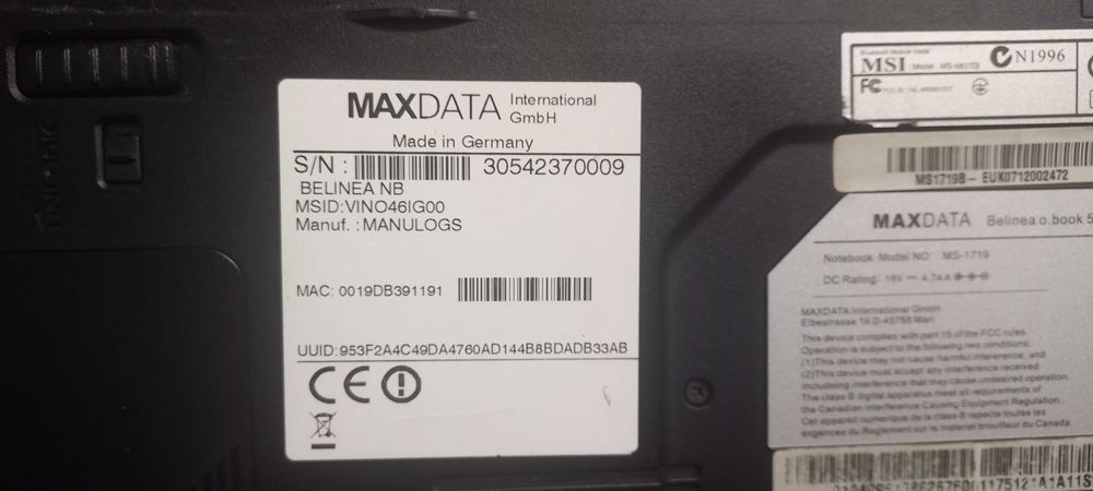 Лаптоп Belinea o book 5,1- MS-1719 MAXDATA
