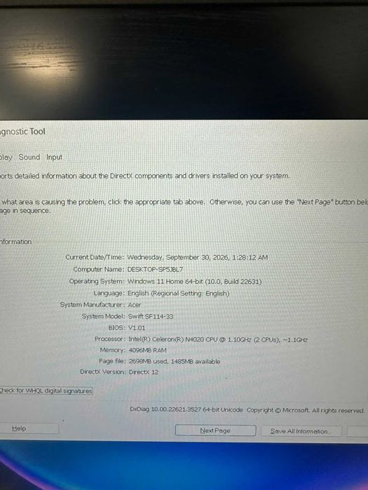 Laptop ACER n20h2 (ECA27 B.51487)-Garantie 2 ani!