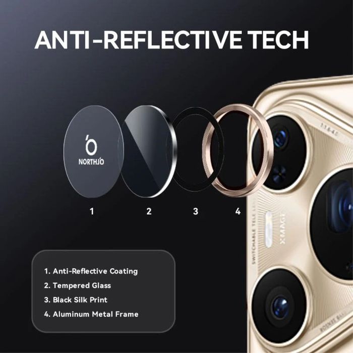 Стъклен протектор за камера тип рингове за huawei pura 80 ultra