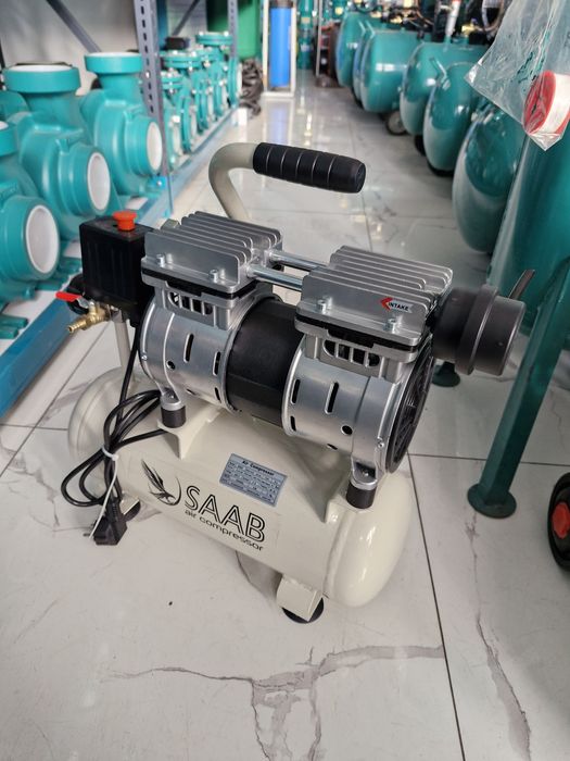 9 литр безшумный компрессор безмаслянный SAAB kompressor