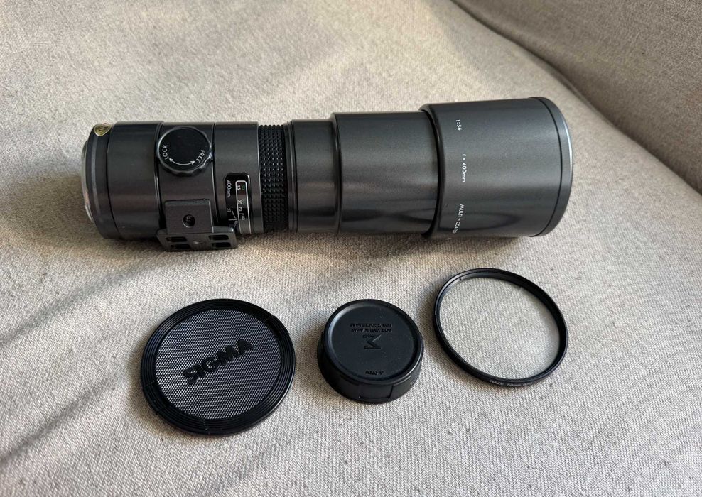 Sigma AF TELE 400mm f/5.6 Minolta Sony A + UV 72mm