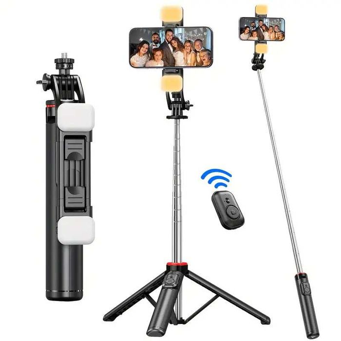 3 в 1 -ШТАТИВ + селфи палка +блют.пульт-ассортимент- гарантия-доставка