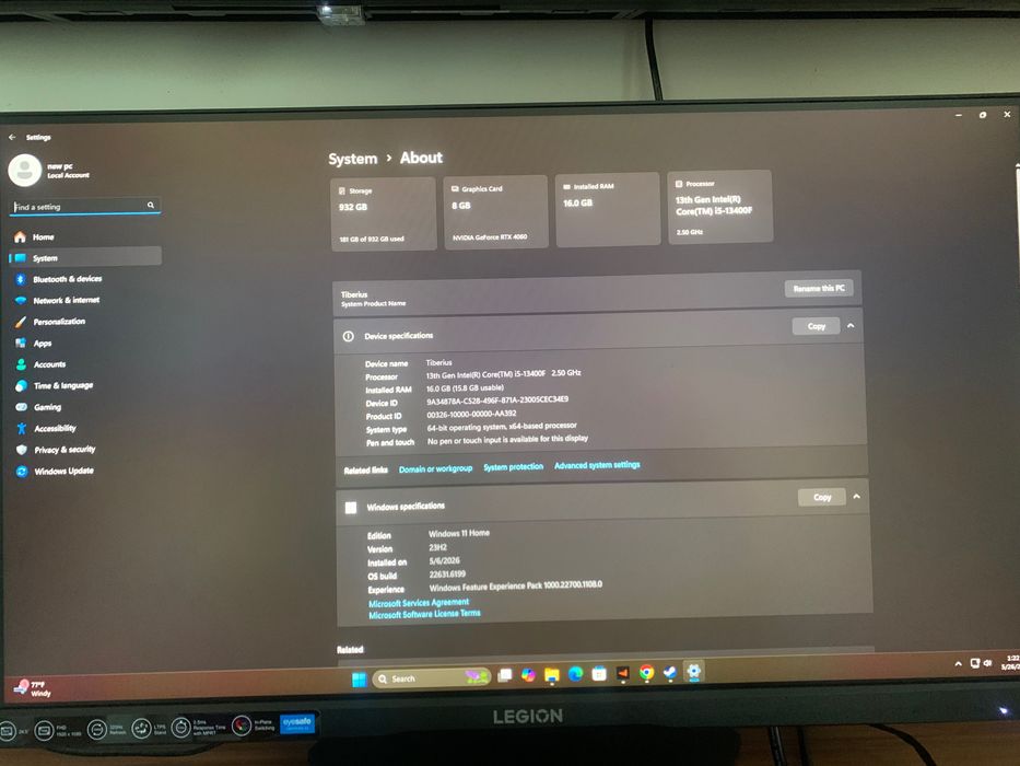 Pc gaming i5 13gen rtx 4060