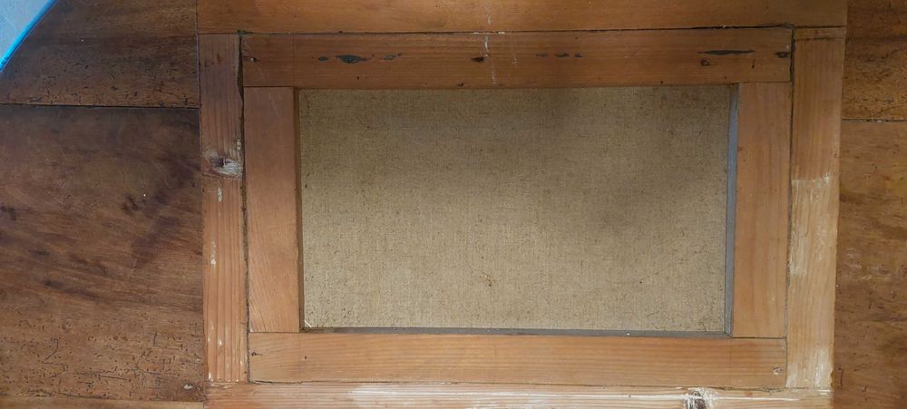Pictură veche – Natură moartă cu piersici – Ulei pe pânză de epocă (Începutul sec. XX)