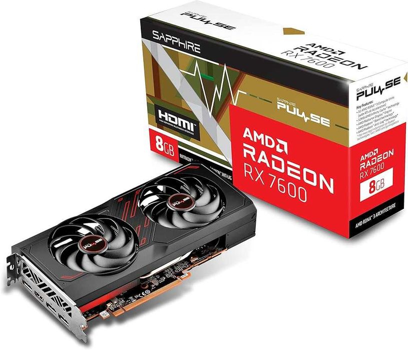 Видеокарта Sapphire PULSE AMD Radeon RX 7600 8GB GDDR6 OC