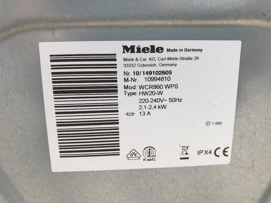 Miele - 9кг - WiFi - TwinDos - Пералня Миеле 12м Гаранция