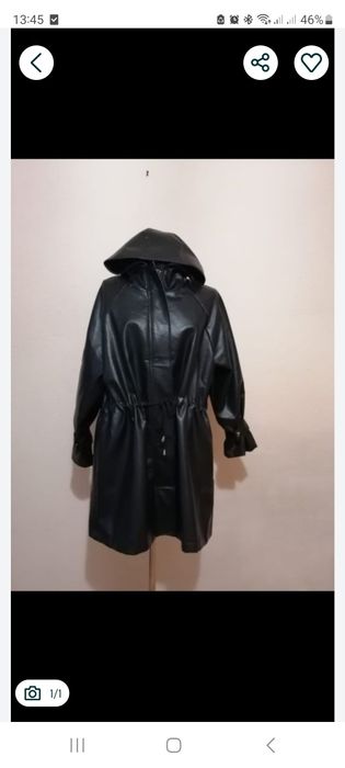 Новый тренч экокожа